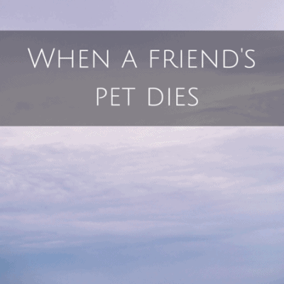 When a friend’s pet dies