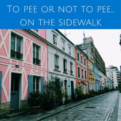 To pee or not to pee… on the sidewalk