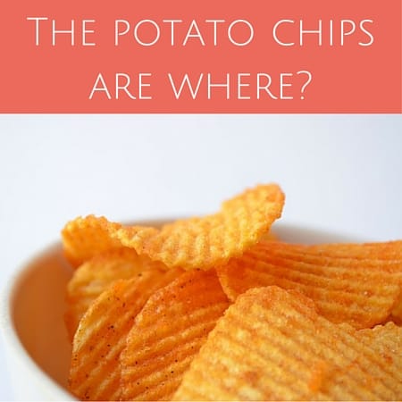 The potato chips are where-