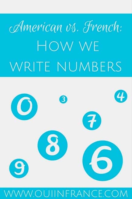 American vs. French- How we write numbers