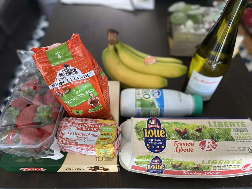 how much are groceries at a french supermarket